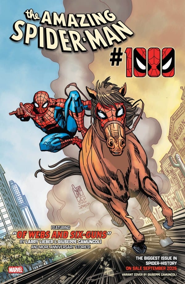 Marvel Comic Books AMAZING SPIDER-MAN #1000 GIUSEPPE CAMUNCOLI VARIANT (Release Date: 09/16/2026) 75960621001503649 PRH-75960621001503649
