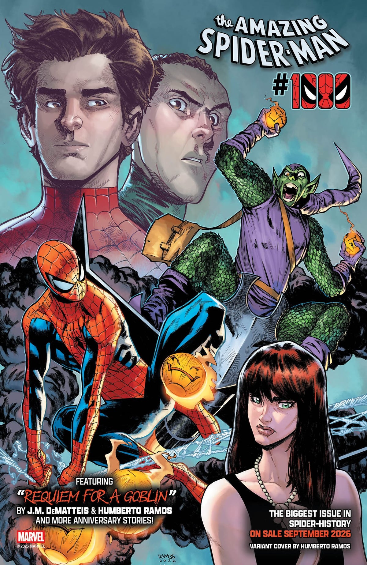 Marvel Comic Books AMAZING SPIDER-MAN #1000 HUMBERTO RAMOS VARIANT (Release Date: 09/16/2026) 75960621001503635 PRH-75960621001503635