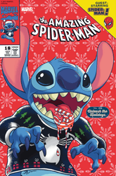 Marvel Comic Books AMAZING SPIDER-MAN #18 BEN SU DISNEY STITCH UNLEASH THE HOLIDAYS VARIANT 75960621001501851 PRH-75960621001501851