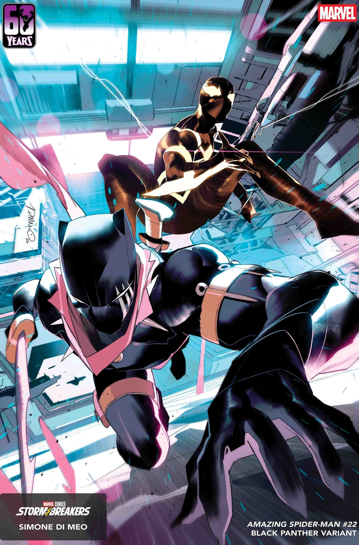 Marvel Comic Books AMAZING SPIDER-MAN #22 SIMONE DI MEO BLACK PANTHER VARIANT 75960621001502241 PRH-75960621001502241