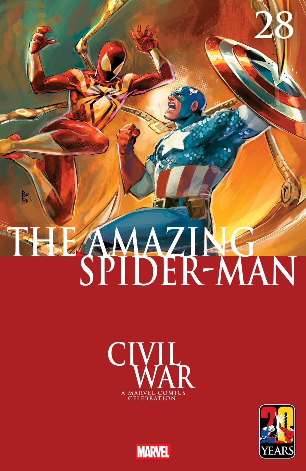 Marvel Comic Books AMAZING SPIDER-MAN #28 ROD REIS CIVIL WAR CELEBRATION VARIANT 75960621001502831 PRH-75960621001502831