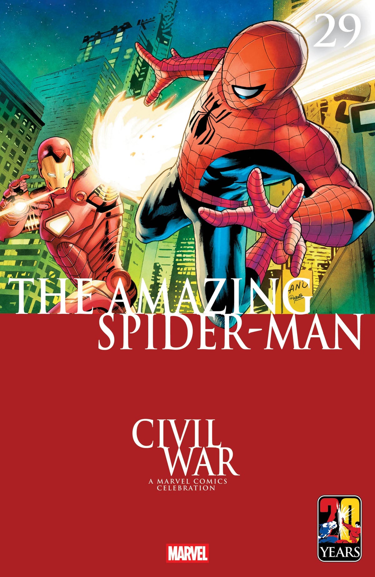 Marvel Comic Books AMAZING SPIDER-MAN #29 GREG LAND CIVIL WAR CELEBRATION VARIANT 75960621001502931 PRH-75960621001502931