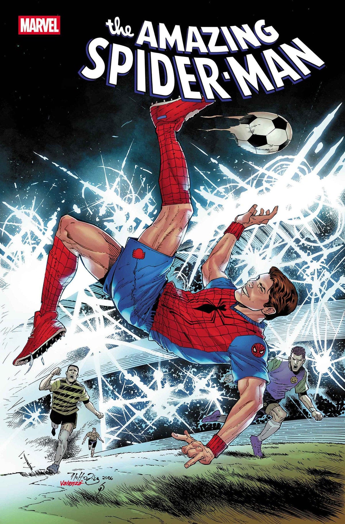 Marvel Comic Books AMAZING SPIDER-MAN #30 NETHO DIAZ MARVEL SOCCER VARIANT 75960621001503041 PRH-75960621001503041