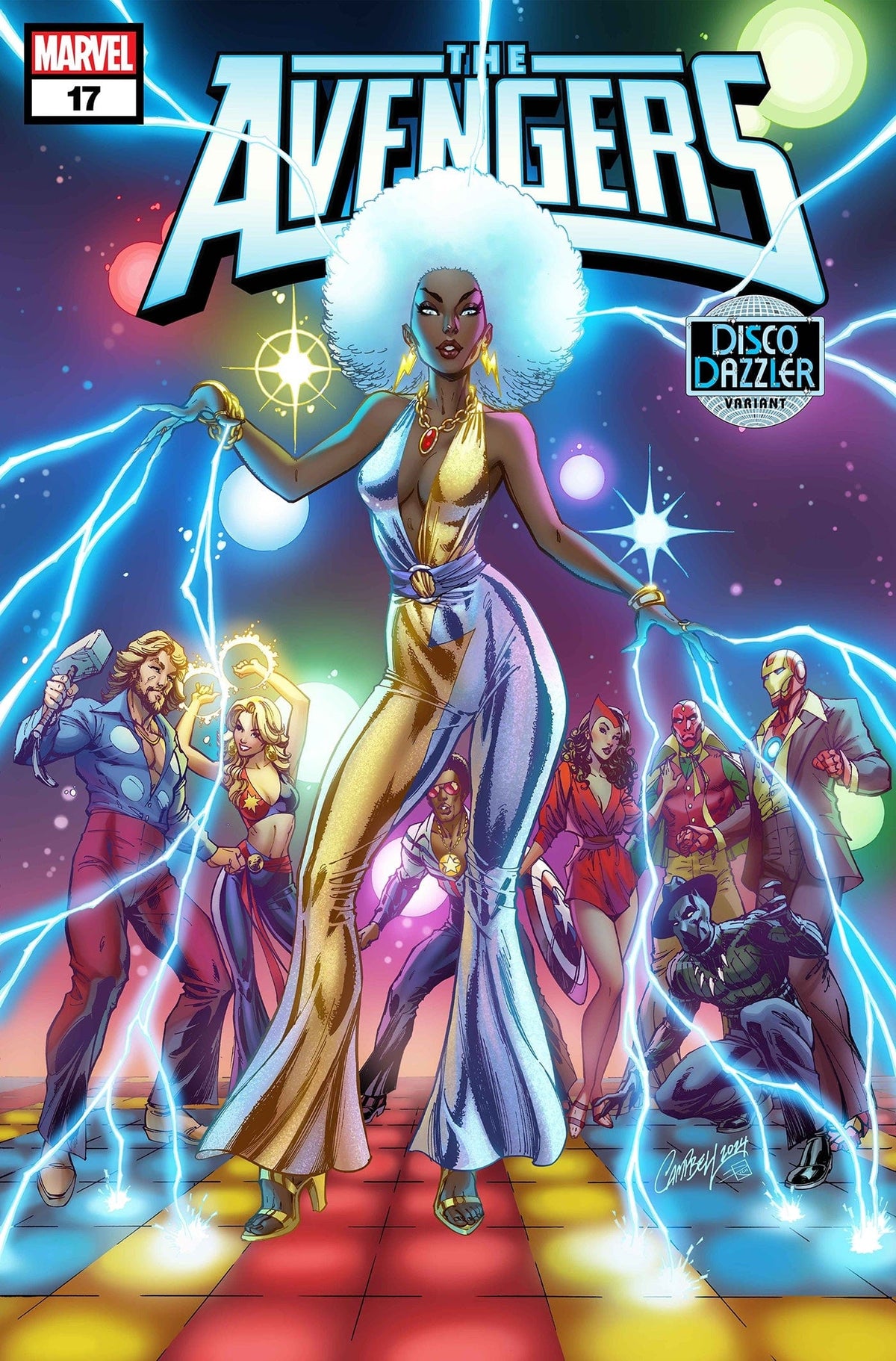 Marvel Comic Books AVENGERS #17 J. SCOTT CAMPBELL DISCO DAZZLER VARIANT [DPWX] 75960620426701731 PRH-75960620426701731