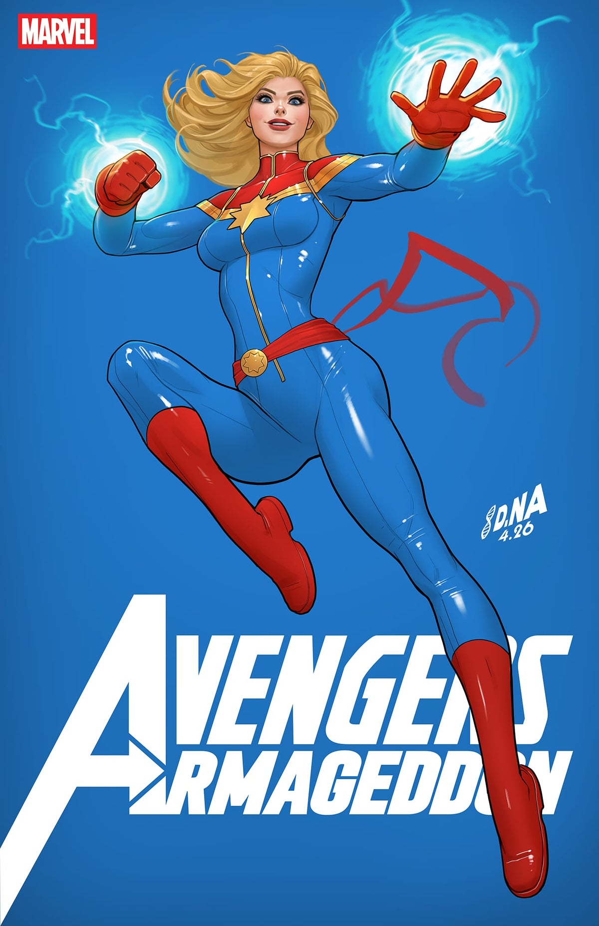 Marvel Comic Books AVENGERS: ARMAGEDDON #2 DAVID NAKAYAMA COLOR BLOCK BLUE VARIANT 75960621563800231 PRH-75960621563800231