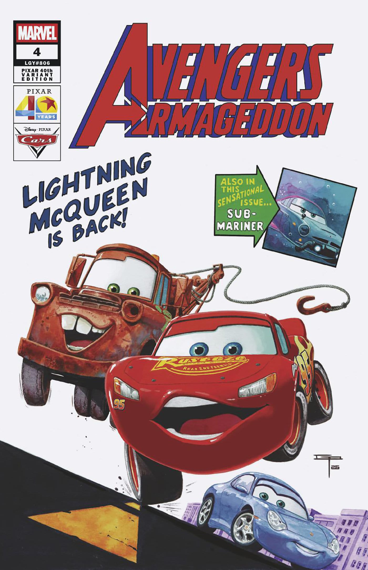 AVENGERS: ARMAGEDDON #4 PETE WOODS PIXAR 40TH VARIANT (Release Date: 09/16/2026)