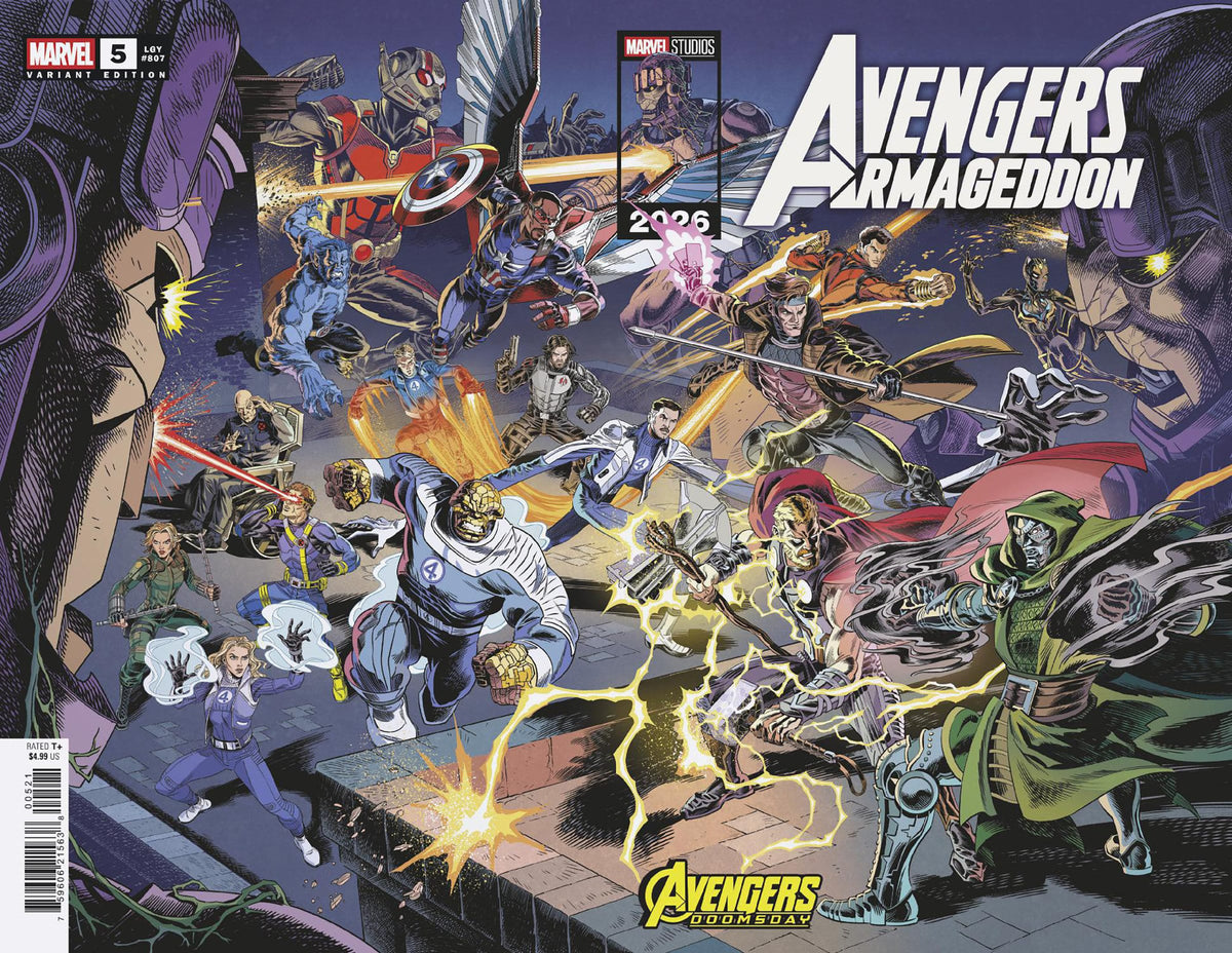 Marvel Comic Books AVENGERS: ARMAGEDDON #5 LEONEL CASTELLANI MARVEL STUDIOS AVENGERS: DOOMSDAY WRAPAROUND VARIANT (Release Date: 10/21/2026) 75960621563800521 PRH-75960621563800521