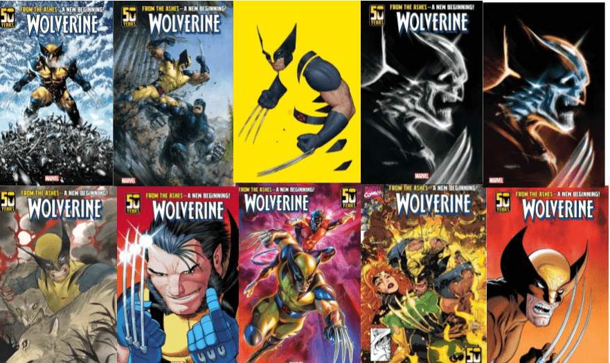 Wolverine #1 Adamantium Bundle - All the Covers!!