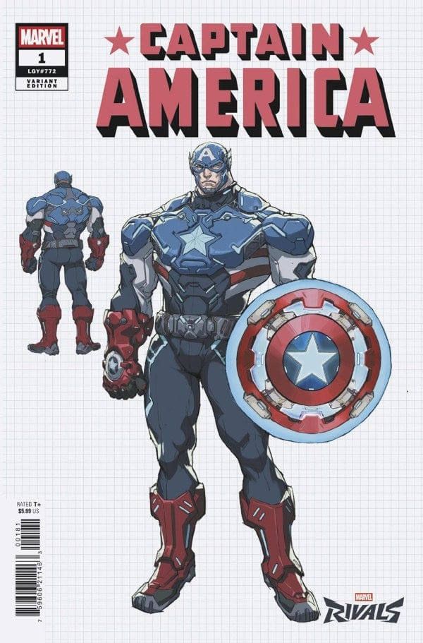 Marvel Comic Books CAPTAIN AMERICA #1 NETEASE GAMES MARVEL RIVALS VARIANT 75960621146300181 PRH-75960621146300181
