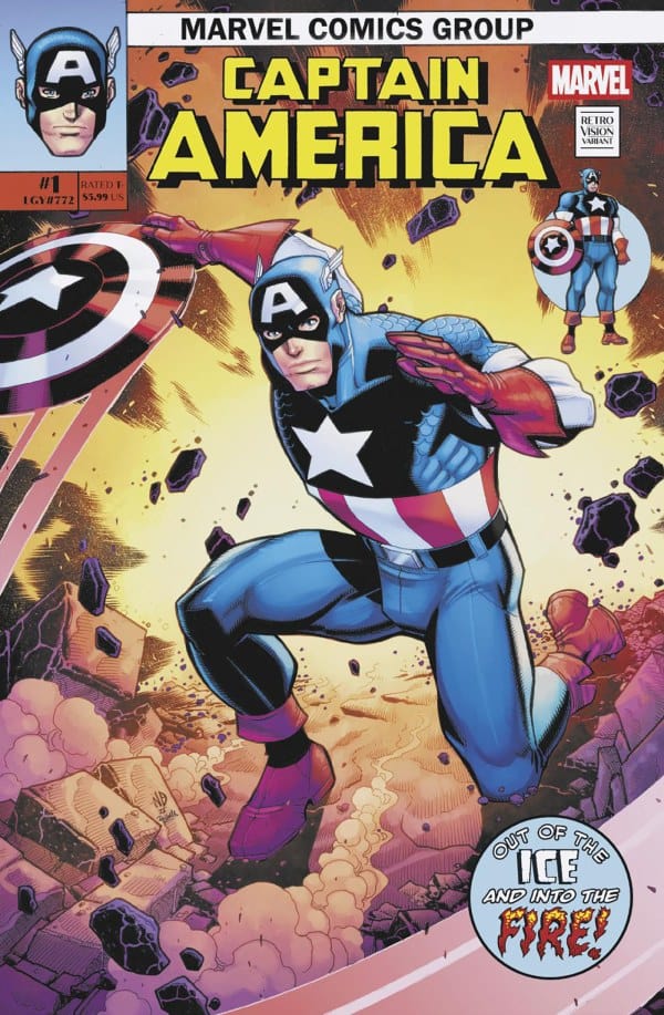 Marvel Comic Books CAPTAIN AMERICA #1 NICK BRADSHAW RETROVISION VARIANT 75960621146300191 PRH-75960621146300191