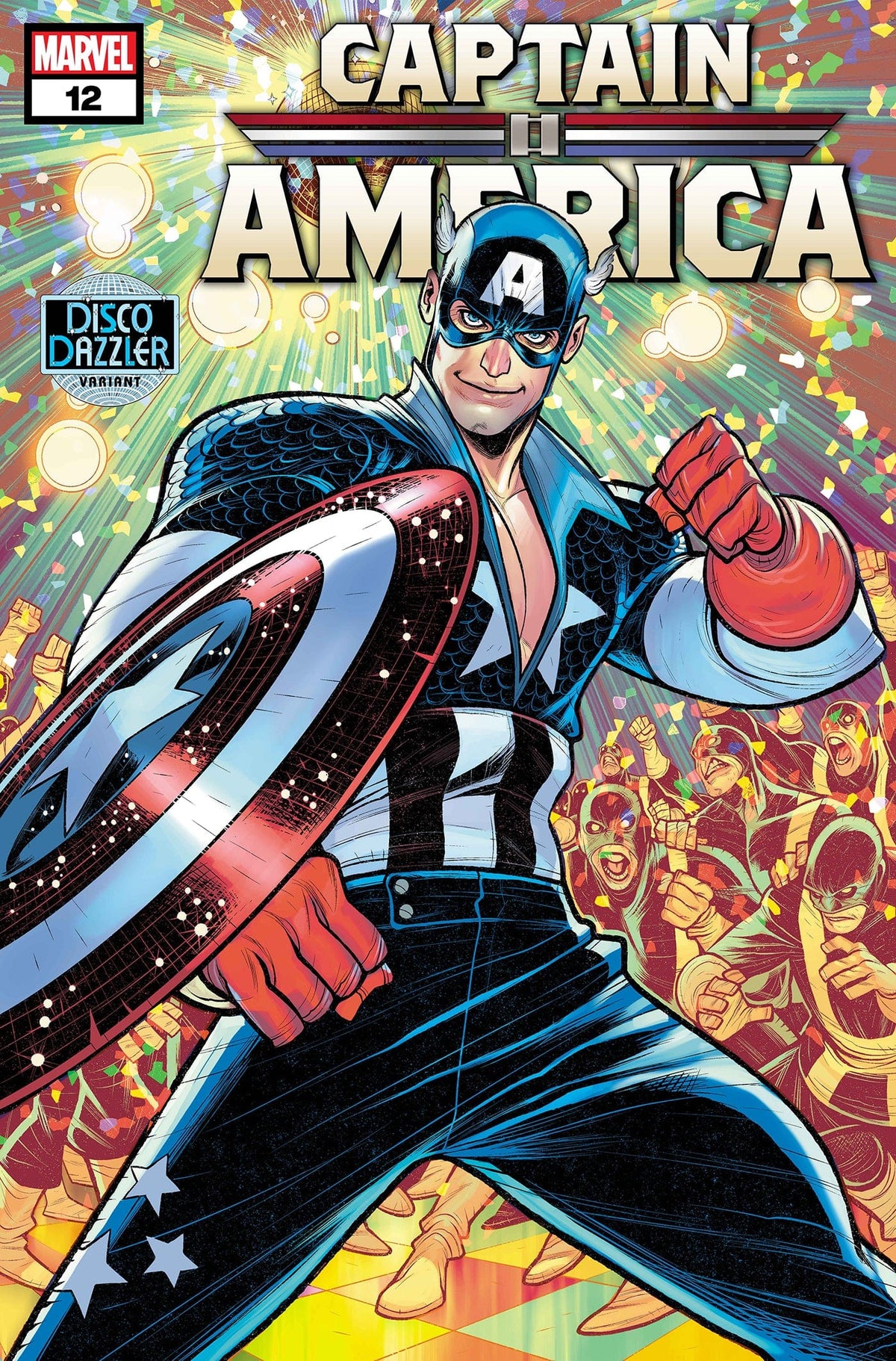 Marvel Comic Books CAPTAIN AMERICA #12 ELIZABETH TORQUE DISCO DAZZLER VARIANT 75960620740401231 PRH-75960620740401231