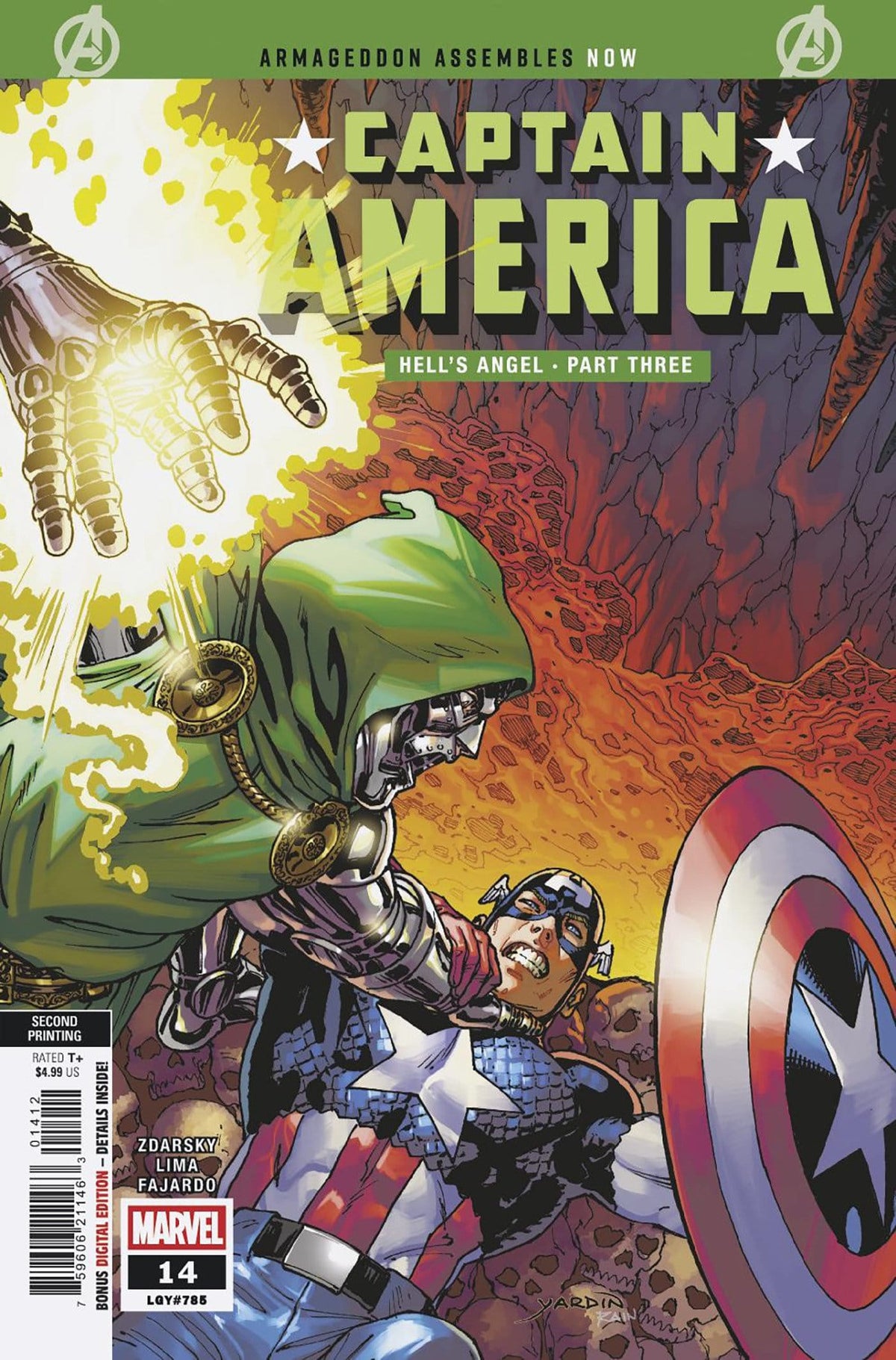 Marvel Comic Books CAPTAIN AMERICA #14 DAVID YARDIN 2ND PRINTING VARIANT [ARM] (Release Date: 09/30/2026) 75960621146301412 PRH-75960621146301412