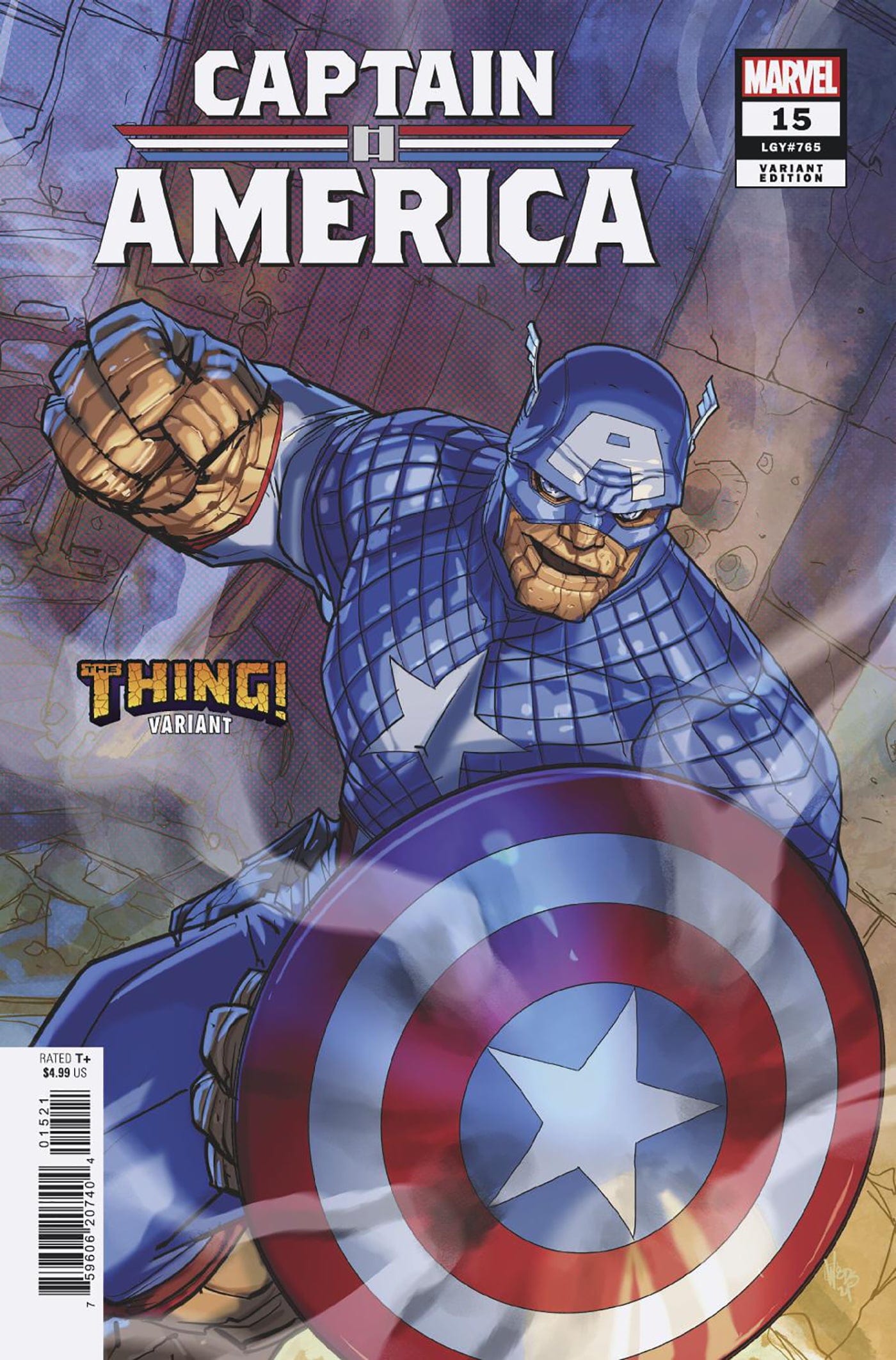 CAPTAIN AMERICA #15 PETE WOODS THE THING! VARIANT