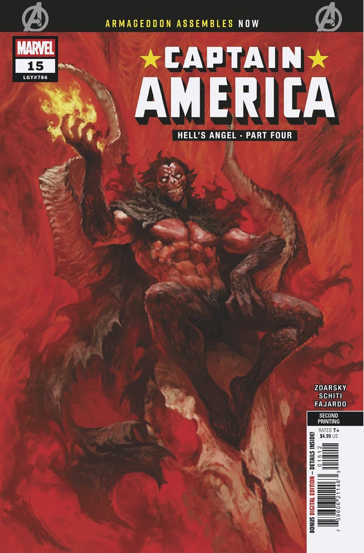 Marvel Comic Books CAPTAIN AMERICA #15 SKAN 2ND PRINTING VARIANT [ARM] (Release Date: 10/21/2026) 75960621146301512 PRH-75960621146301512
