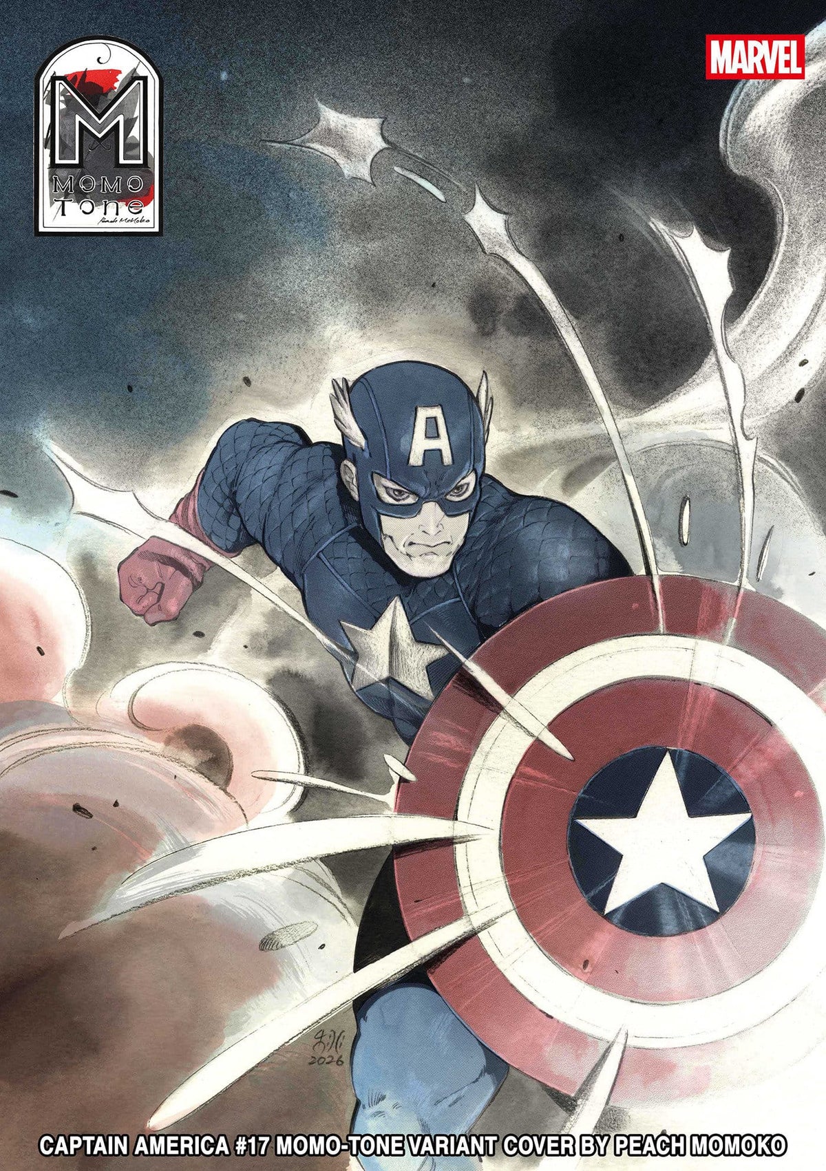 Marvel Comic Books CAPTAIN AMERICA #17 PEACH MOMOKO MOMO-TONE VARIANT (Release Date: 11/11/2026) 75960621146301741 PRH-75960621146301741