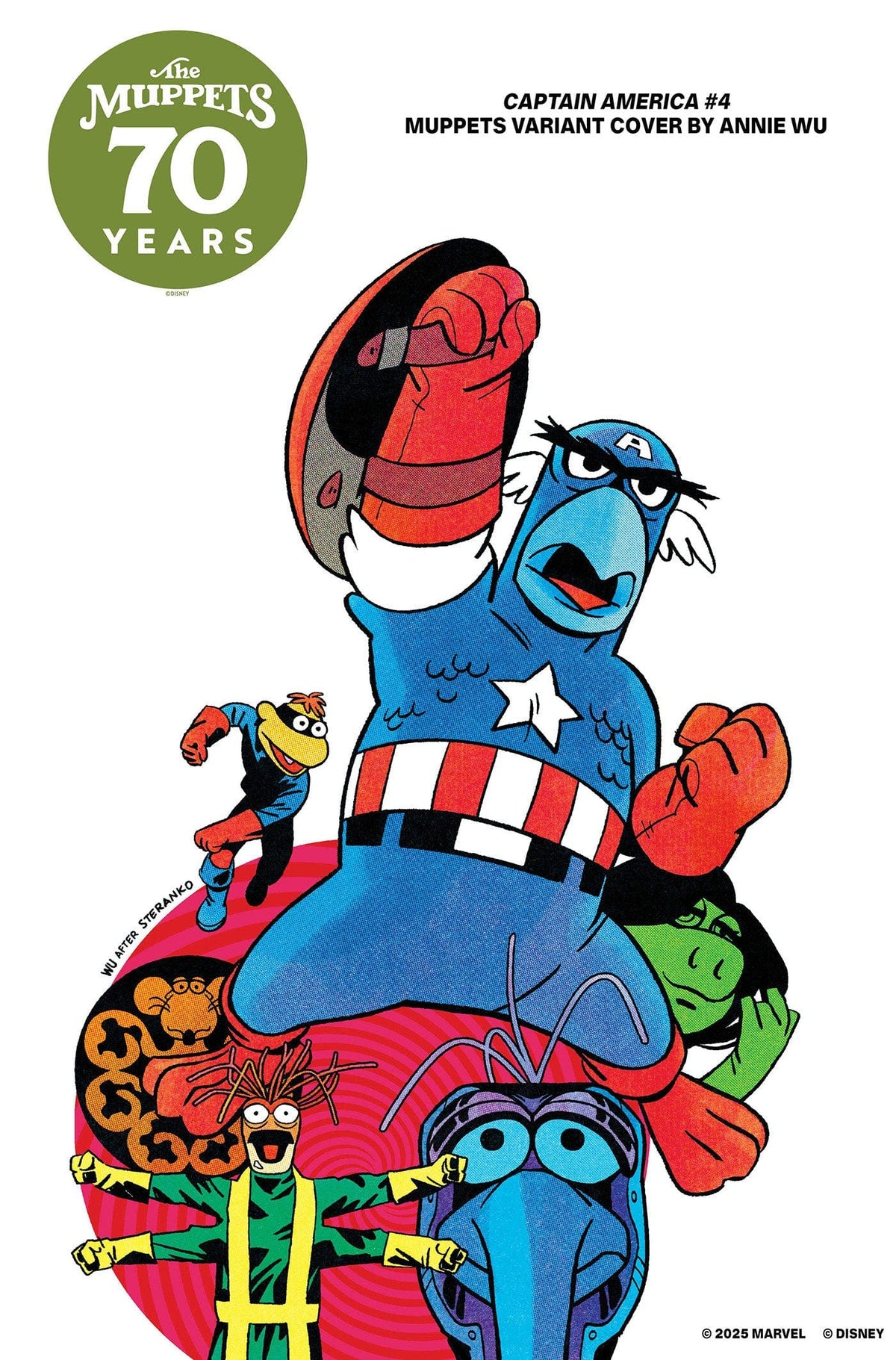 Marvel Comic Books CAPTAIN AMERICA #4 ANNIE WU MUPPETS VARIANT 75960621146300431 PRH-75960621146300431