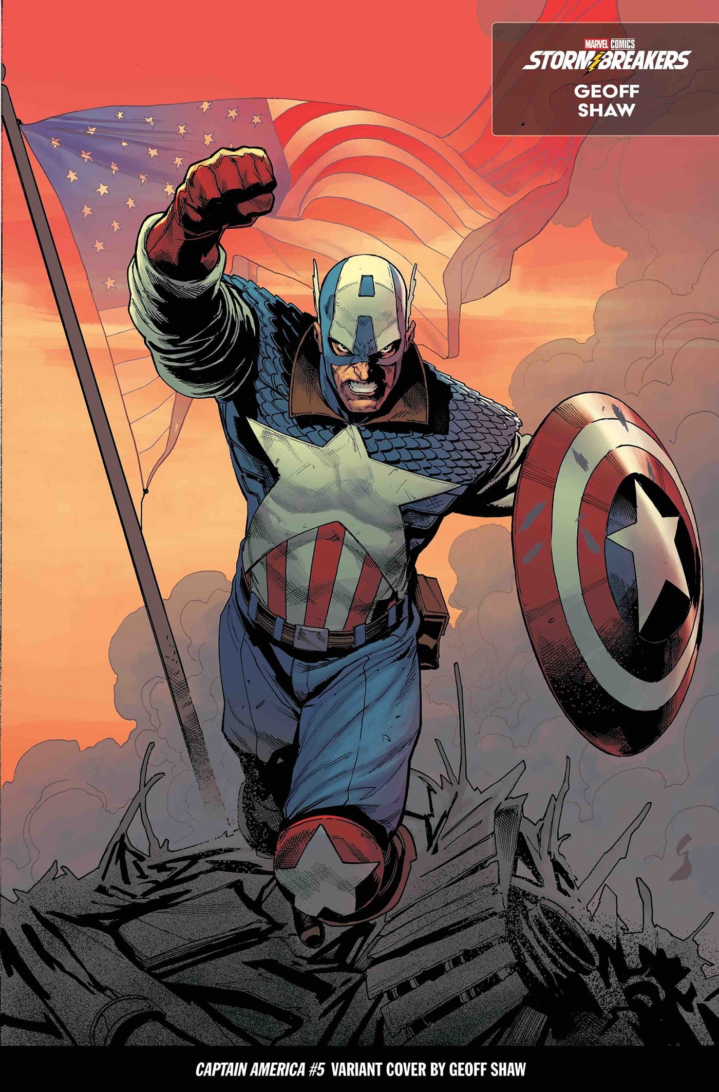 CAPTAIN AMERICA #5 GEOFF SHAW FROM THE CHAOS A COSTUME VARIANT