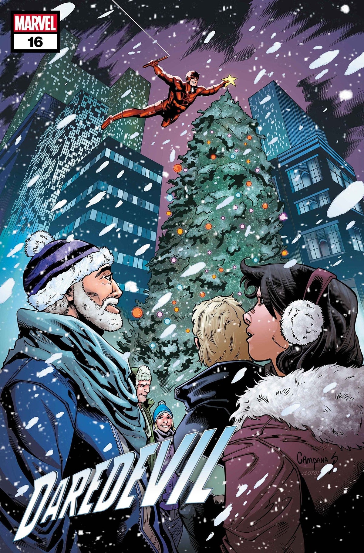 Marvel Comic Books DAREDEVIL #16 CHRIS CAMPANA WINTER HOLIDAY VARIANT 75960620531801631 PRH-75960620531801631