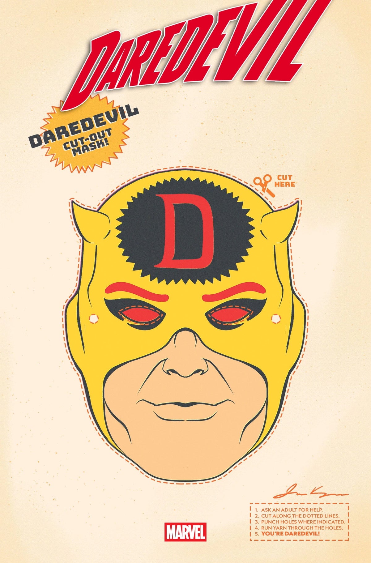 Marvel Comic Books DAREDEVIL #25 RETRO HALLOWEEN MASK VARIANT 75960620531802521 PRH-75960620531802521