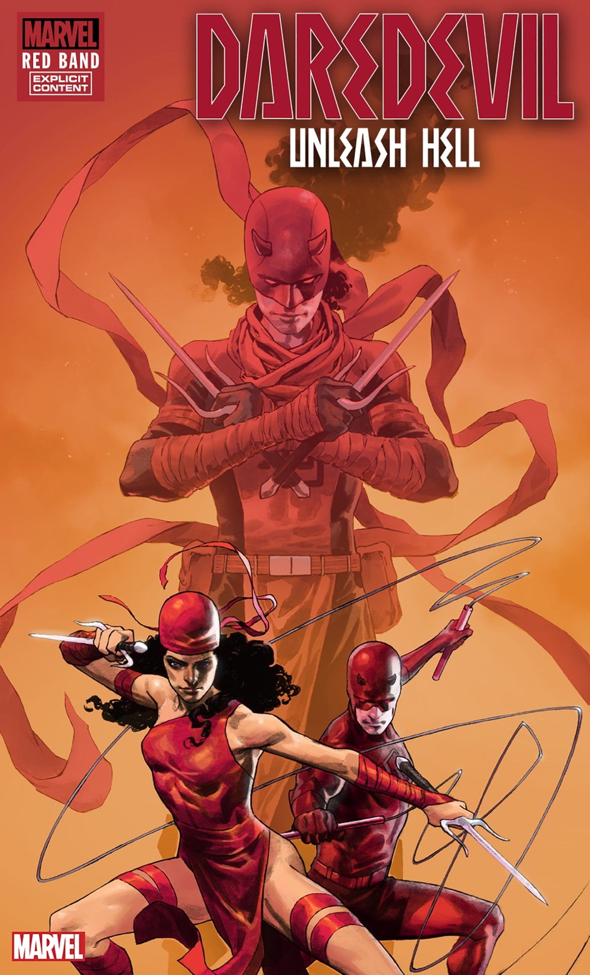 Marvel Comic Books DAREDEVIL: UNLEASH HELL - RED BAND #1 JEROME OPENA VARIANT [POLYBAGGED] 75960621182100141 PRH-75960621182100141