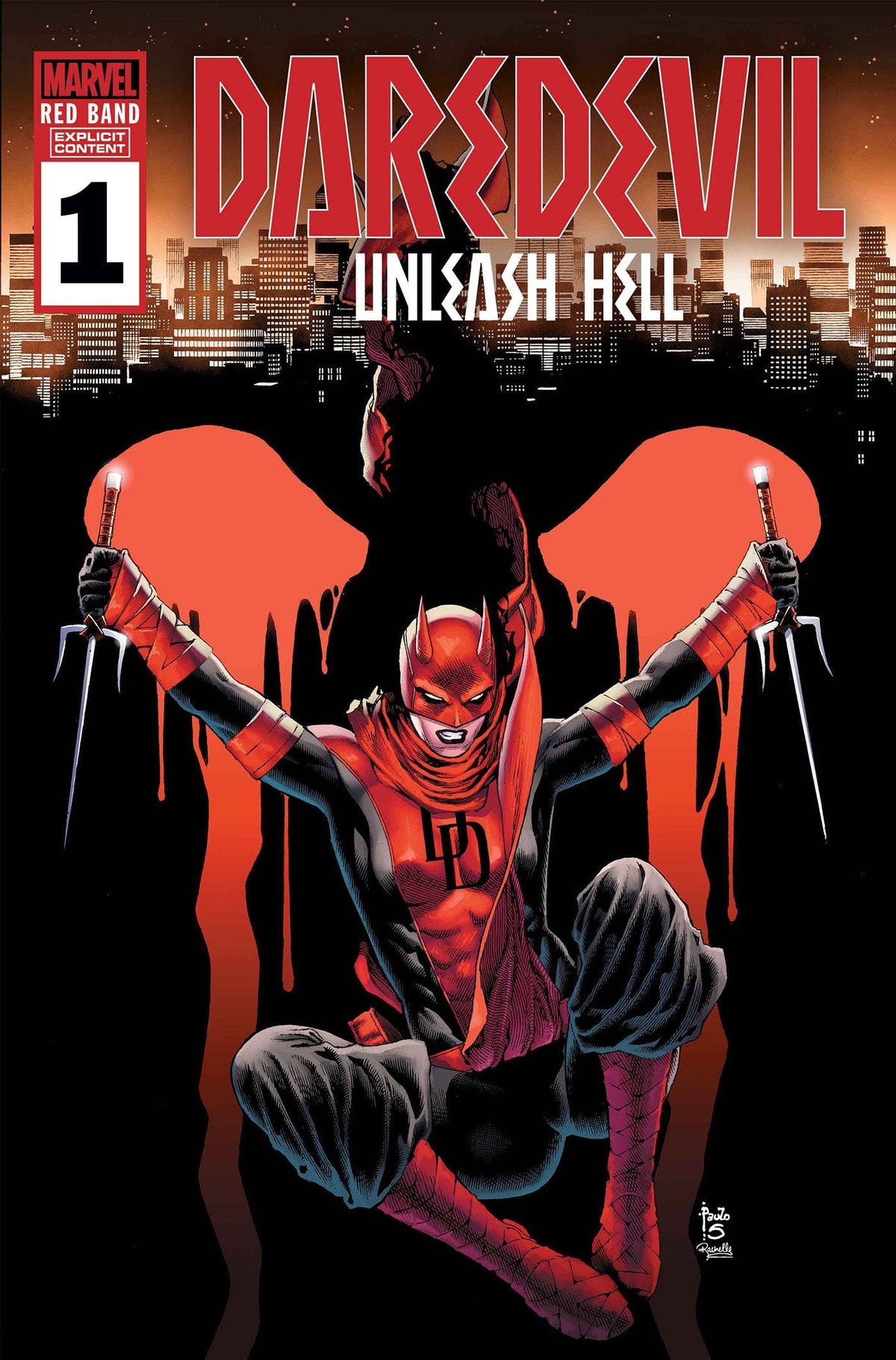 Marvel Comic Books DAREDEVIL: UNLEASH HELL - RED BAND #1 [POLYBAGGED] 75960621182100111 PRH-75960621182100111