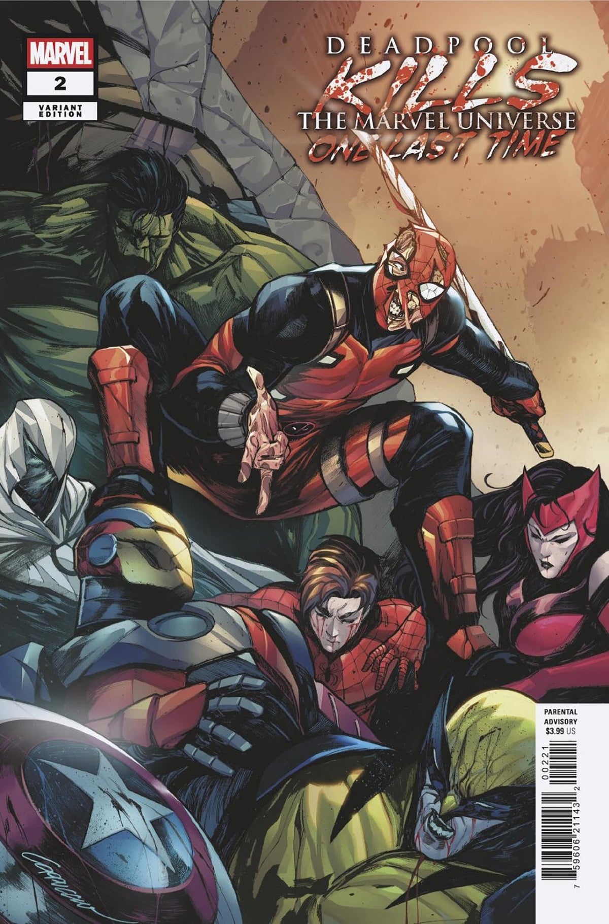 Marvel Comic Books DEADPOOL KILLS THE MARVEL UNIVERSE ONE LAST TIME #2 ALESSANDRO CAPPUCCIO VARIANT 75960621143200221 PRH-75960621143200221