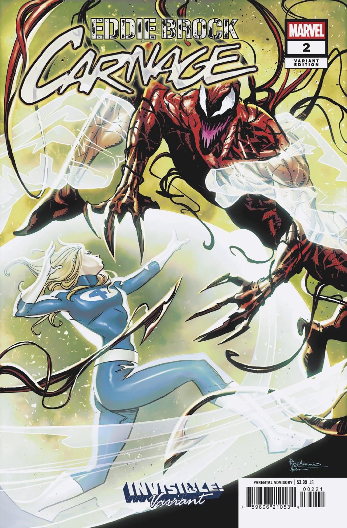 EDDIE BROCK: CARNAGE #2 ROGE ANTONIO INVISIBLE! VARIANT