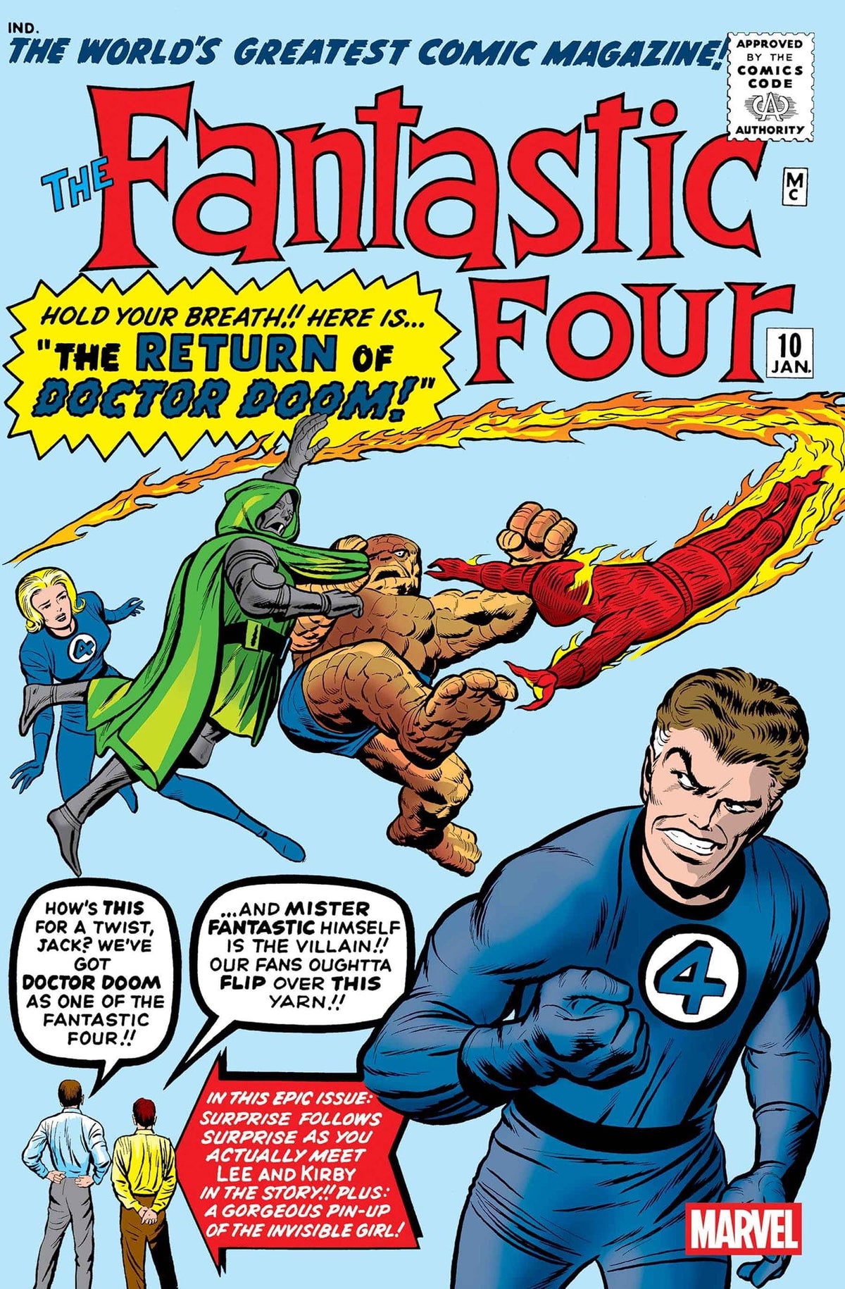 Marvel Comic Books FANTASTIC FOUR #10 FACSIMILE EDITION 75960621075601011 PRH-75960621075601011