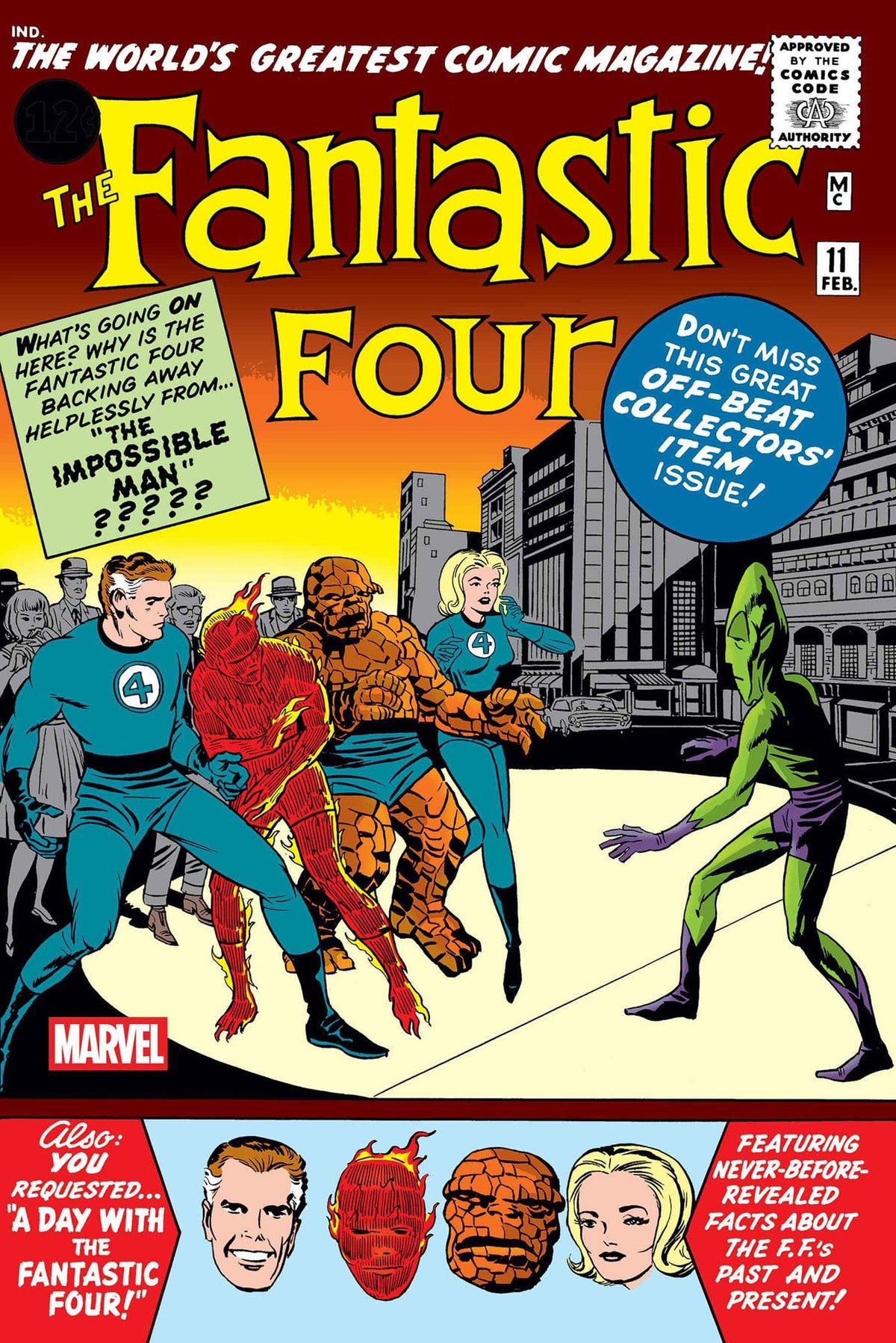 Marvel Comic Books FANTASTIC FOUR #11 FACSIMILE EDITION 75960621076301111 PRH-75960621076301111