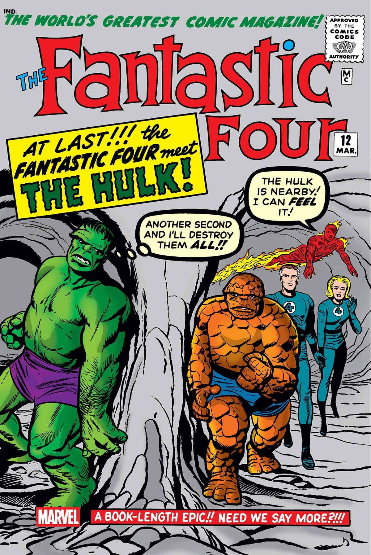 Marvel Comic Books FANTASTIC FOUR #12 FACSIMILE EDITION FOIL VARIANT 75960621077001221 PRH-75960621077001221