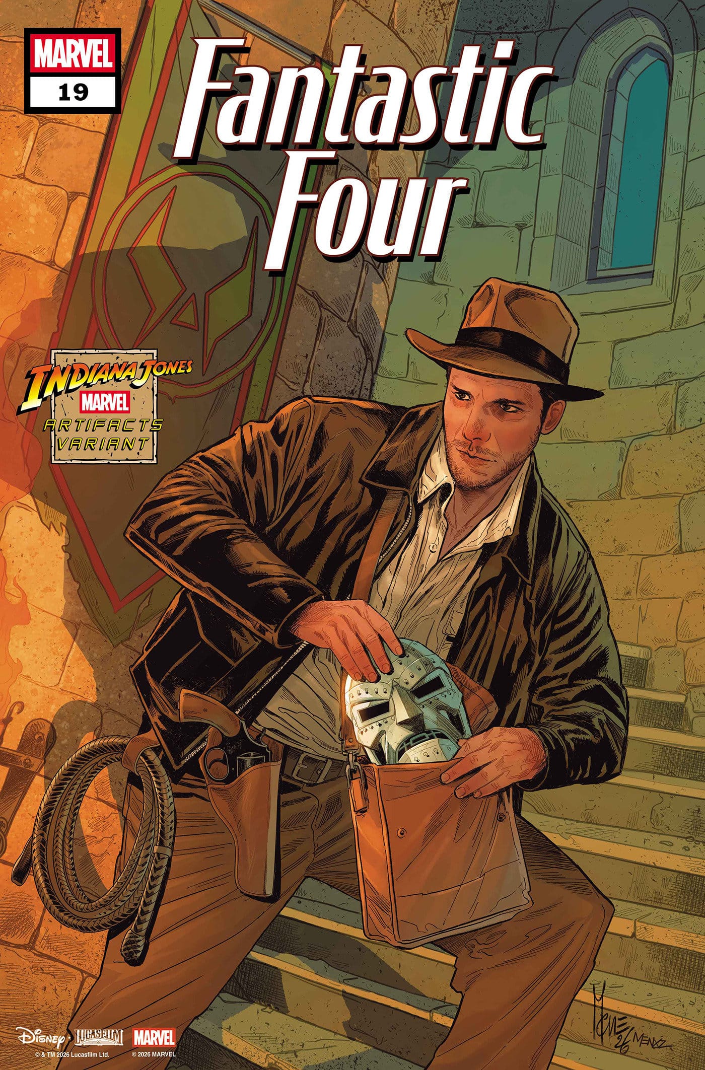 FANTASTIC FOUR #19 MARCO CHECCHETTO INDIANA JONES MARVEL ARTIFACT VARIANT (Release Date: 11/18/2026)