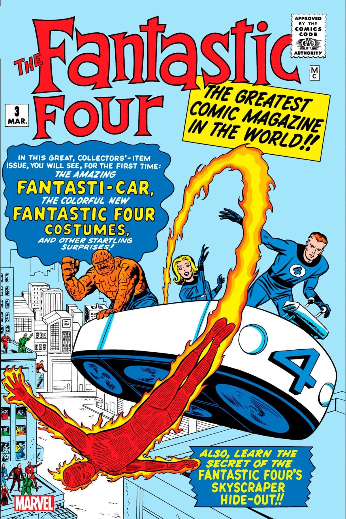 Marvel Comic Books FANTASTIC FOUR #3 FACSIMILE EDITION 75960621068800311 PRH-75960621068800311