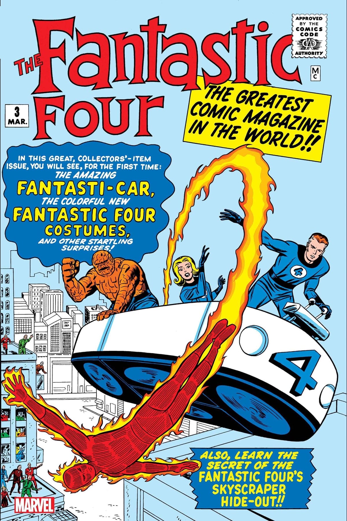 Marvel Comic Books FANTASTIC FOUR #3 FACSIMILE EDITION FOIL VARIANT 75960621068800321 PRH-75960621068800321