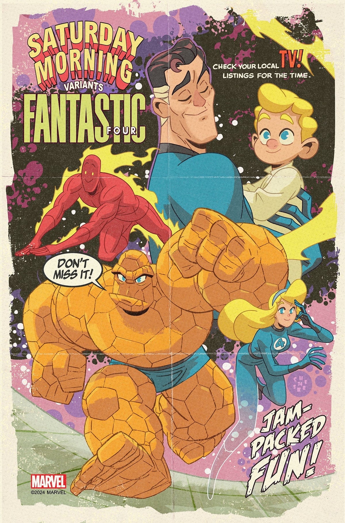 Marvel Comic Books FANTASTIC FOUR #33 SEAN GALLOWAY SATURDAY MORNING VARIANT [DOOM] 75960620289803321 PRH-75960620289803321