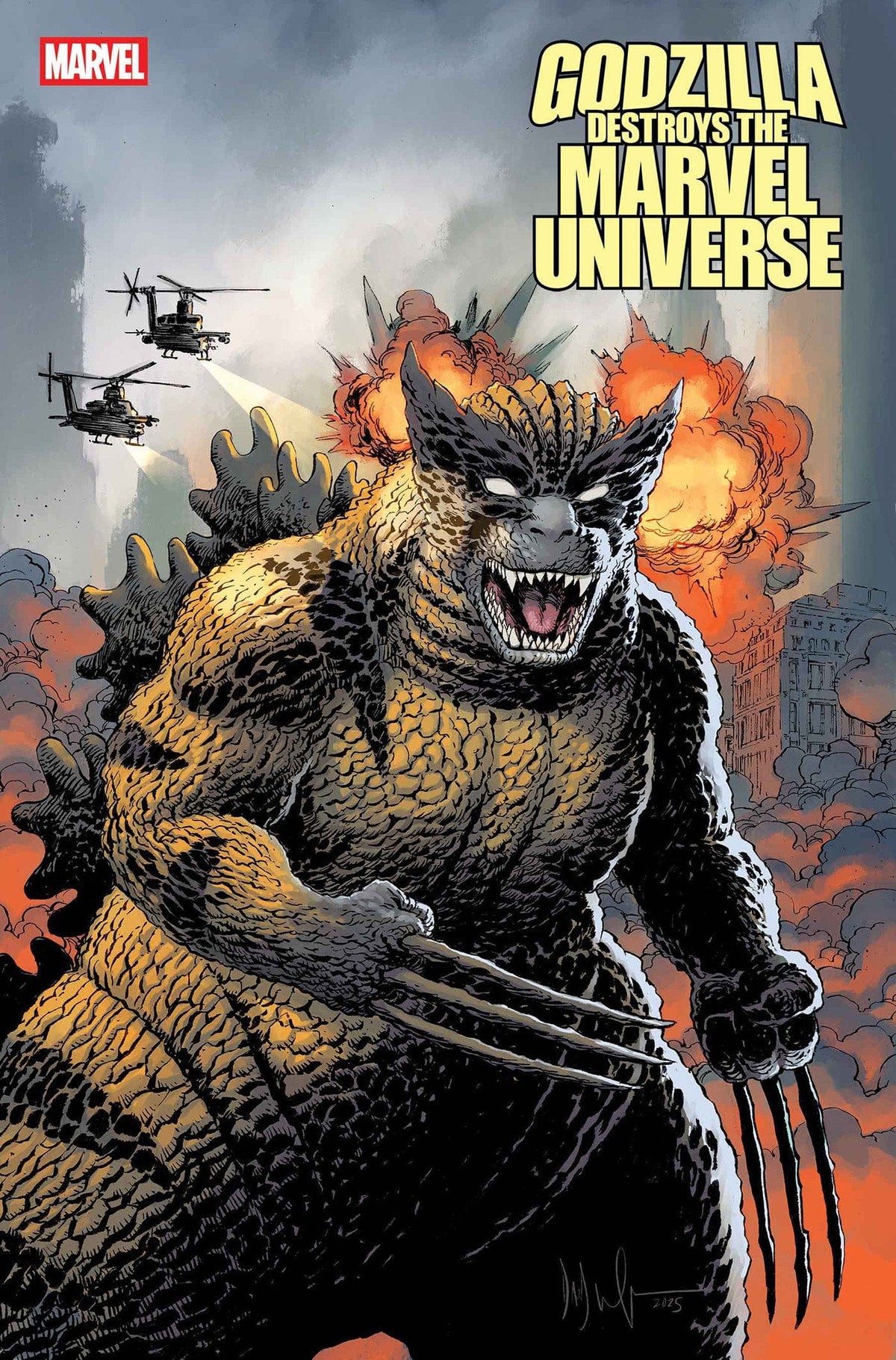 Marvel Comic Books GODZILLA DESTROYS THE MARVEL UNIVERSE #4 DAVE WACHTER MARVELZED WOLVERINE-ZILLA VARIANT 75960621228600441 PRH-75960621228600441