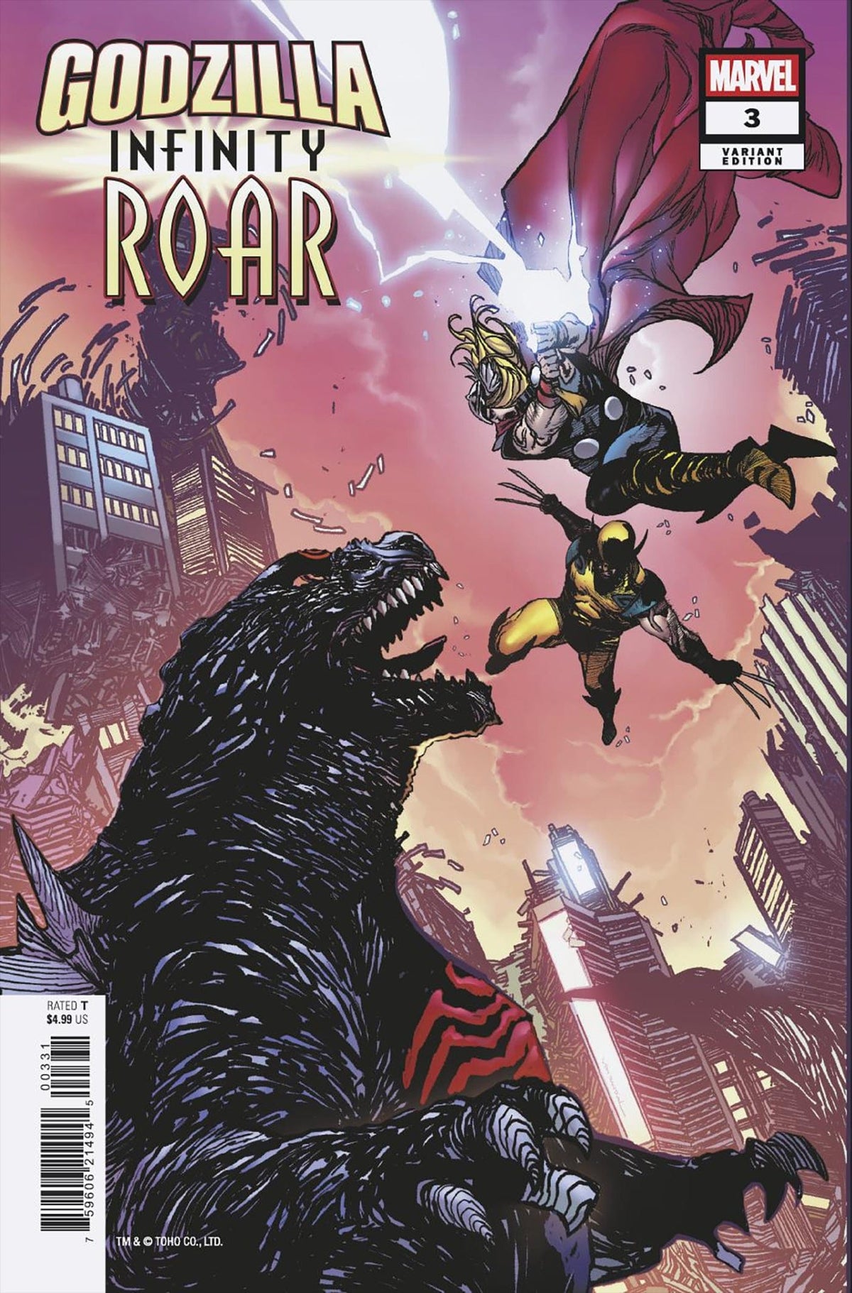 Marvel Comic Books GODZILLA: INFINITY ROAR #3 VON RANDALL VARIANT 75960621494500331 PRH-75960621494500331
