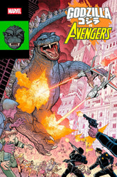 Marvel Comic Books GODZILLA VS. AVENGERS #1 NICK BRADSHAW MONSTER HOMAGE VARIANT 75960621225500131 PRH-75960621225500131