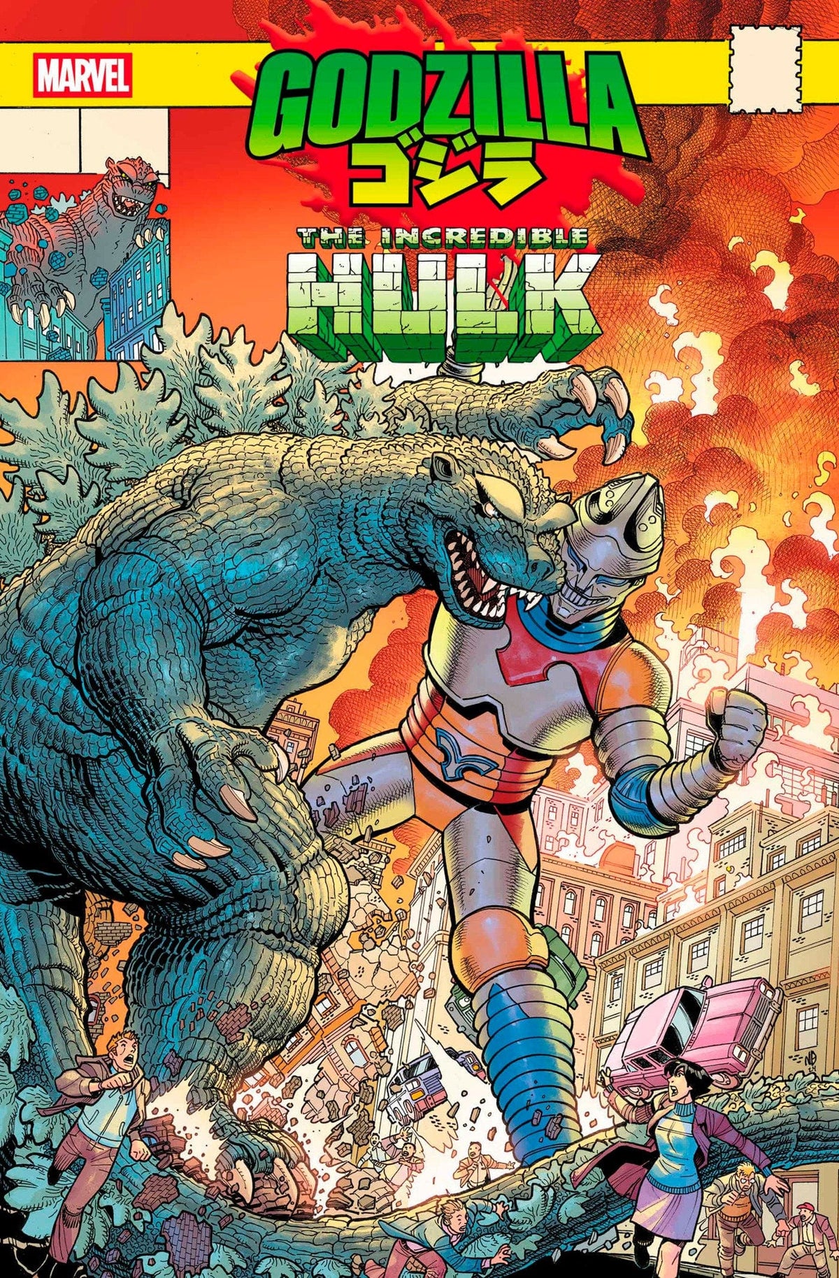 Marvel Comic Books GODZILLA VS. HULK #1 NICK BRADSHAW MONSTER HOMAGE VARIANT 75960621247700121 PRH-75960621247700121