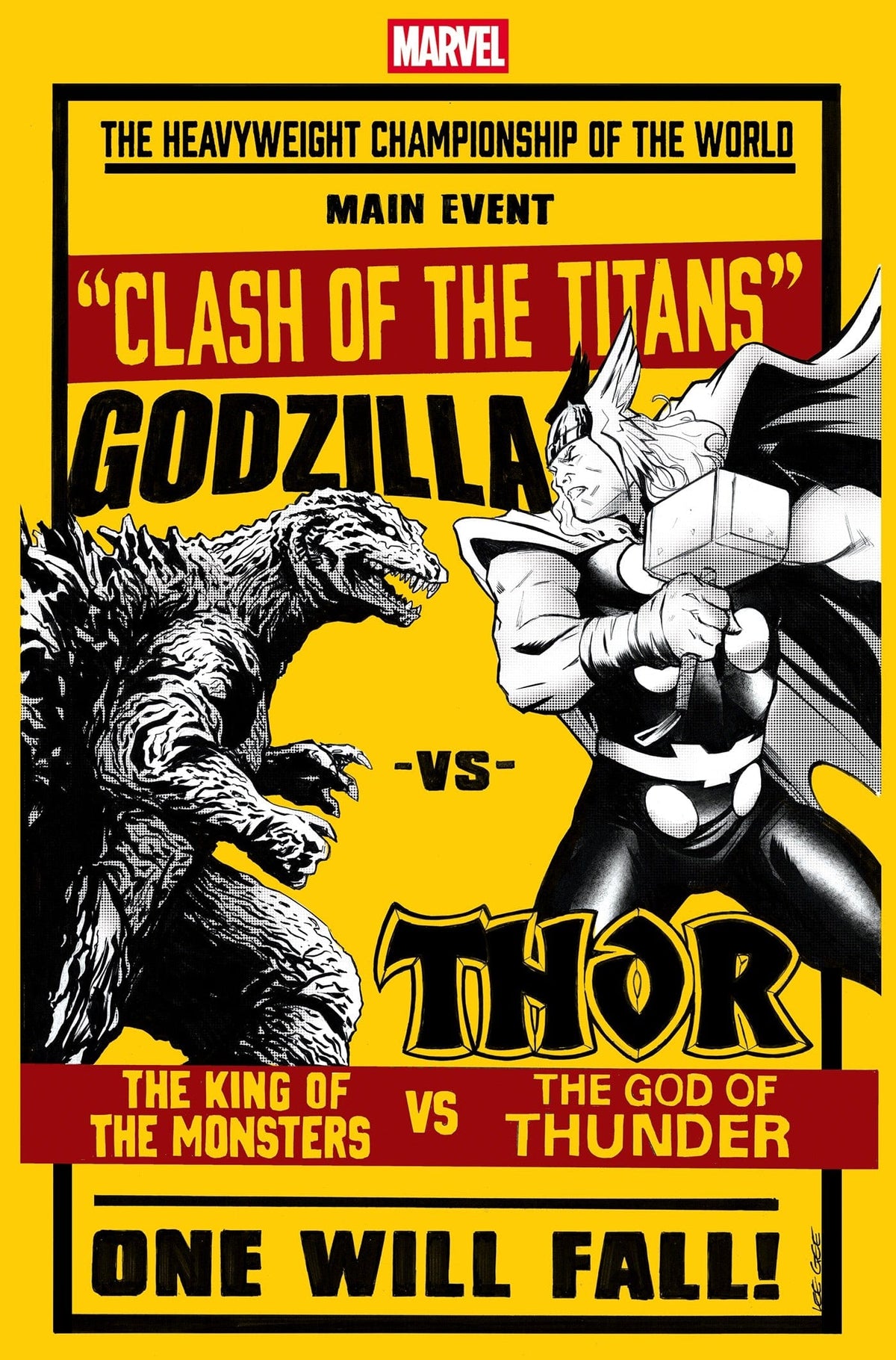 Marvel Comic Books GODZILLA VS. THOR #1 LEE GARBETT VERSUS VARIANT 75960621227900141 PRH-75960621227900141