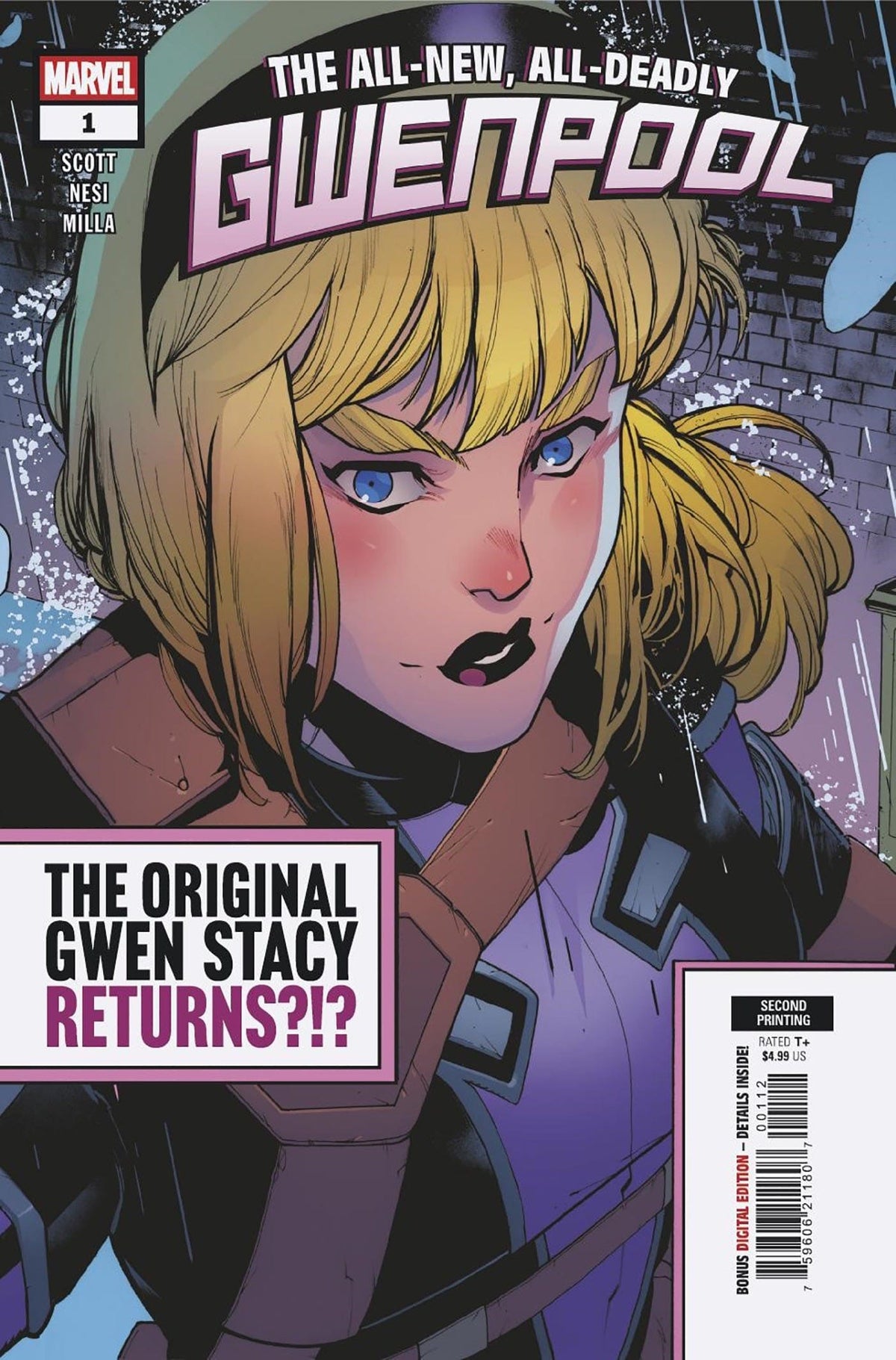 Marvel Comic Books GWENPOOL #1 STEFANO NESI 2ND PRINTING VARIANT 75960621180700112 PRH-75960621180700112