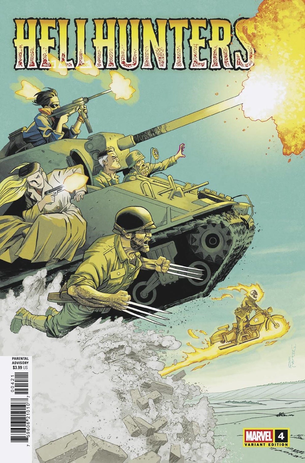 Marvel Comic Books HELLHUNTERS #4 DECLAN SHALVEY VARIANT 75960621010700421 PRH-75960621010700421