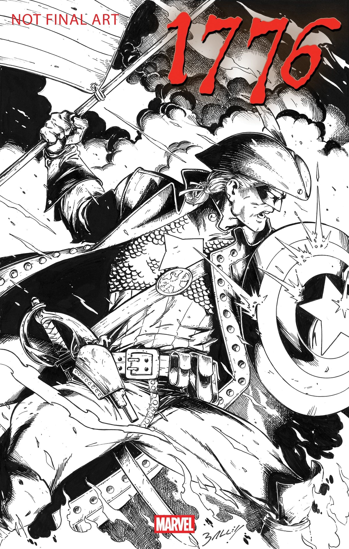 Marvel Comic Books > Incentives 1776 #1 1:25 INCV MARK BAGLEY VARIANT 75960621353500116 PRH-75960621353500116