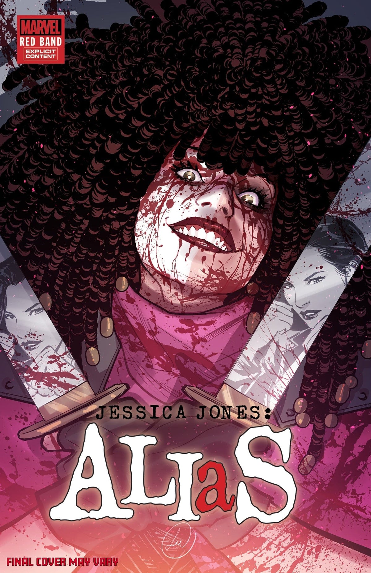 Marvel Comic Books > Incentives ALIAS: RED BAND #1 1:25 INCV LUCAS WERNECK VARIANT [POLYBAGGED] 75960621502700117 PRH-75960621502700117