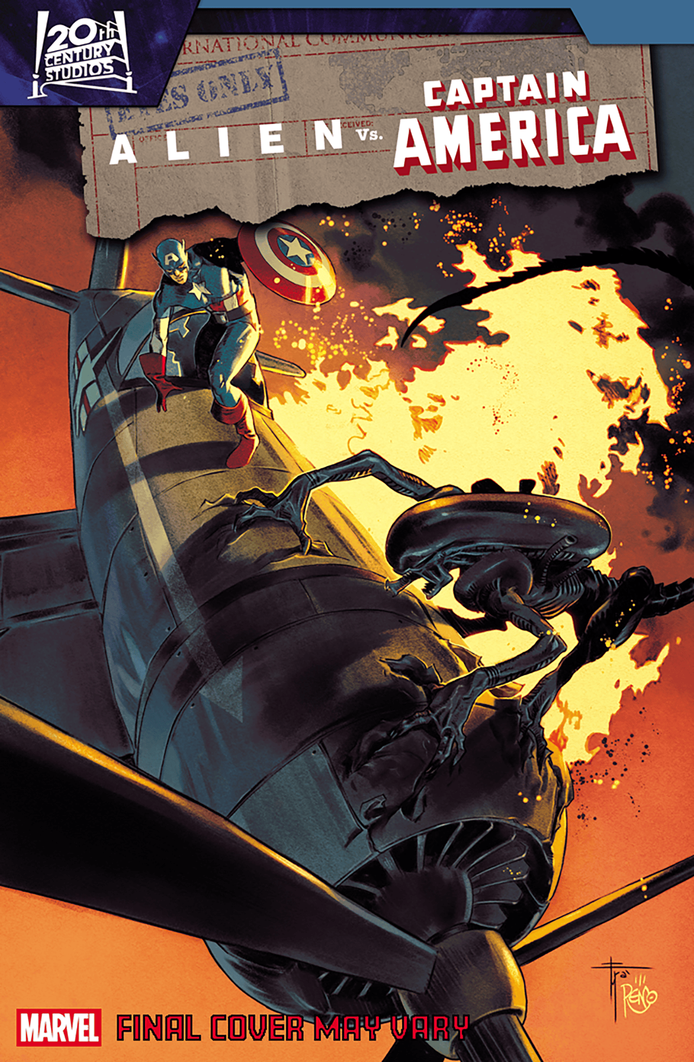 ALIEN VS. CAPTAIN AMERICA #3 1:25 INCV FRANCESCO MOBILI VARIANT