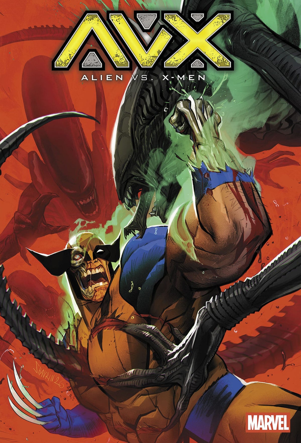 Marvel Comic Books > Incentives ALIEN VS. X-MEN #1 1:25 INCV IVAN SHAVRIN VARIANT (Release Date: 09/16/2026) 75960621578200116 PRH-75960621578200116
