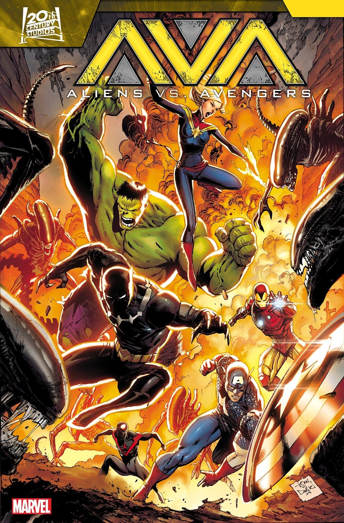 Marvel Comic Books > Incentives ALIENS VS. AVENGERS #1 1:25 TONY DANIEL VARIANT 75960620570700116 PRH-75960620570700116