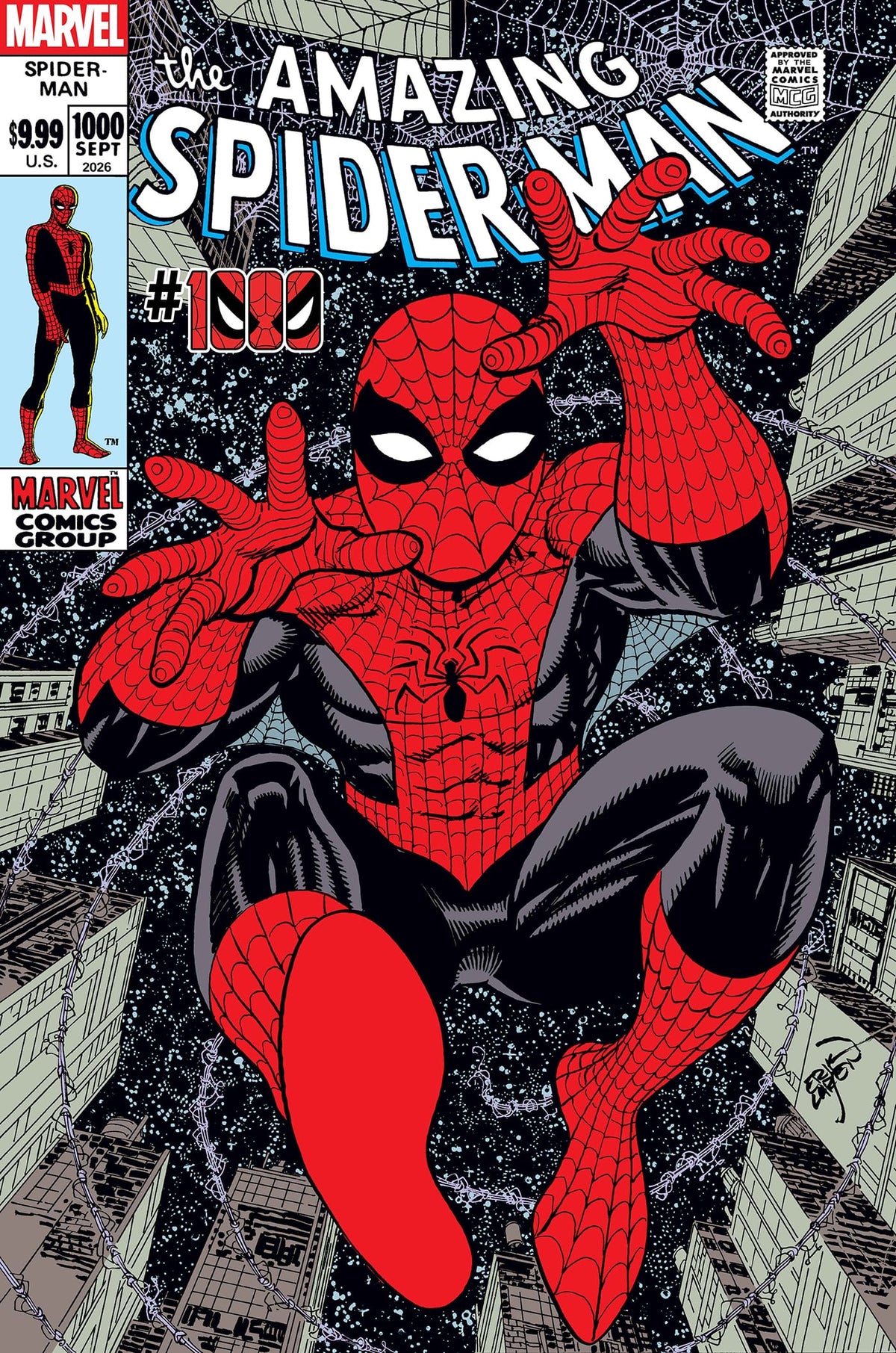 Marvel Comic Books > Incentives AMAZING SPIDER-MAN #1000 1:25 INCV ERIK LARSEN VARIANT (Release Date: 09/16/2026) 75960621001503628 PRH-75960621001503628