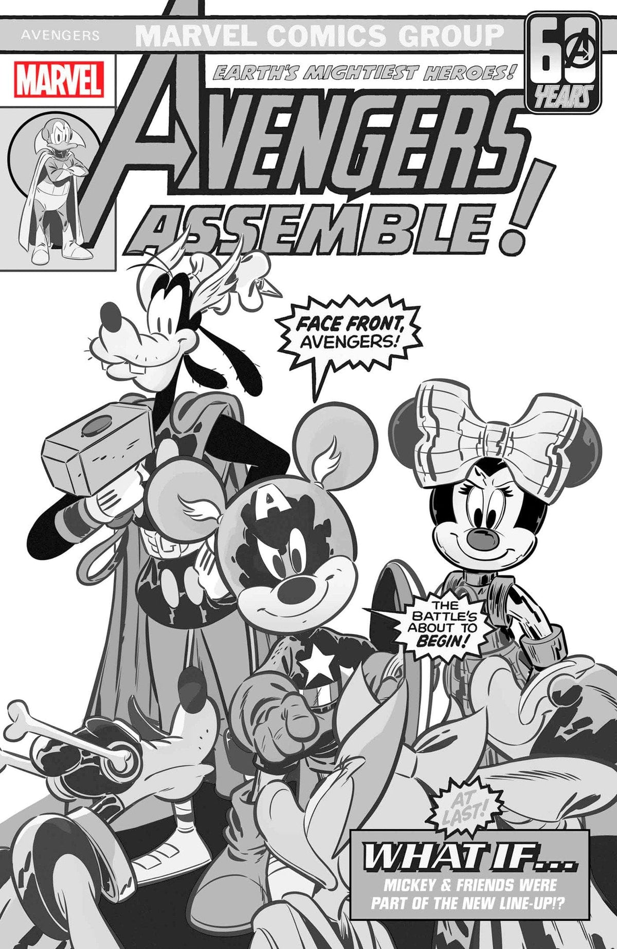 AMAZING SPIDER-MAN #53 1:100 INCV IVAN BIGARELLA DISNEY WHAT IF? BLACK AND WHITE VARIANT