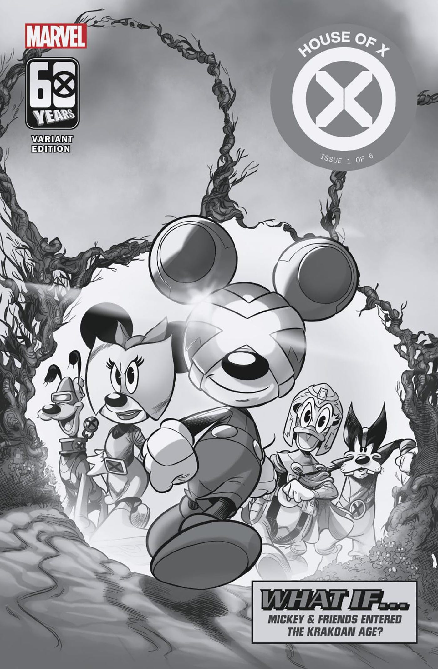 AMAZING SPIDER-MAN #63 1:100 INCV FRANCESCO D'IPPOLITO DISNEY WHAT IF? BLACK AND WHITE VARIANT