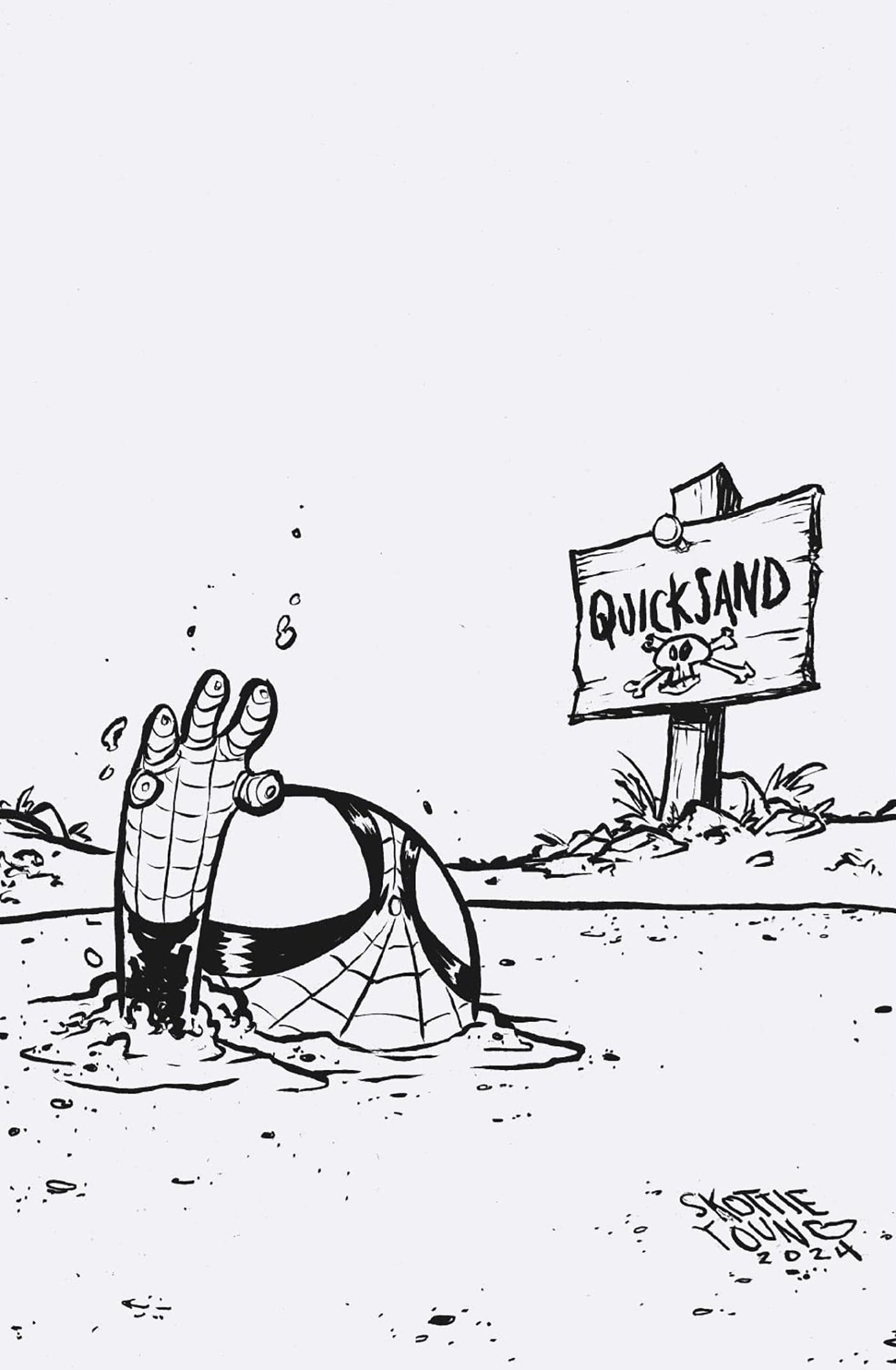 AMAZING SPIDER-MAN #68 1:100 INCV SKOTTIE YOUNG 8 DEATHS OF SPIDER-MAN BLACK AND WHITE VIRGIN VARIANT